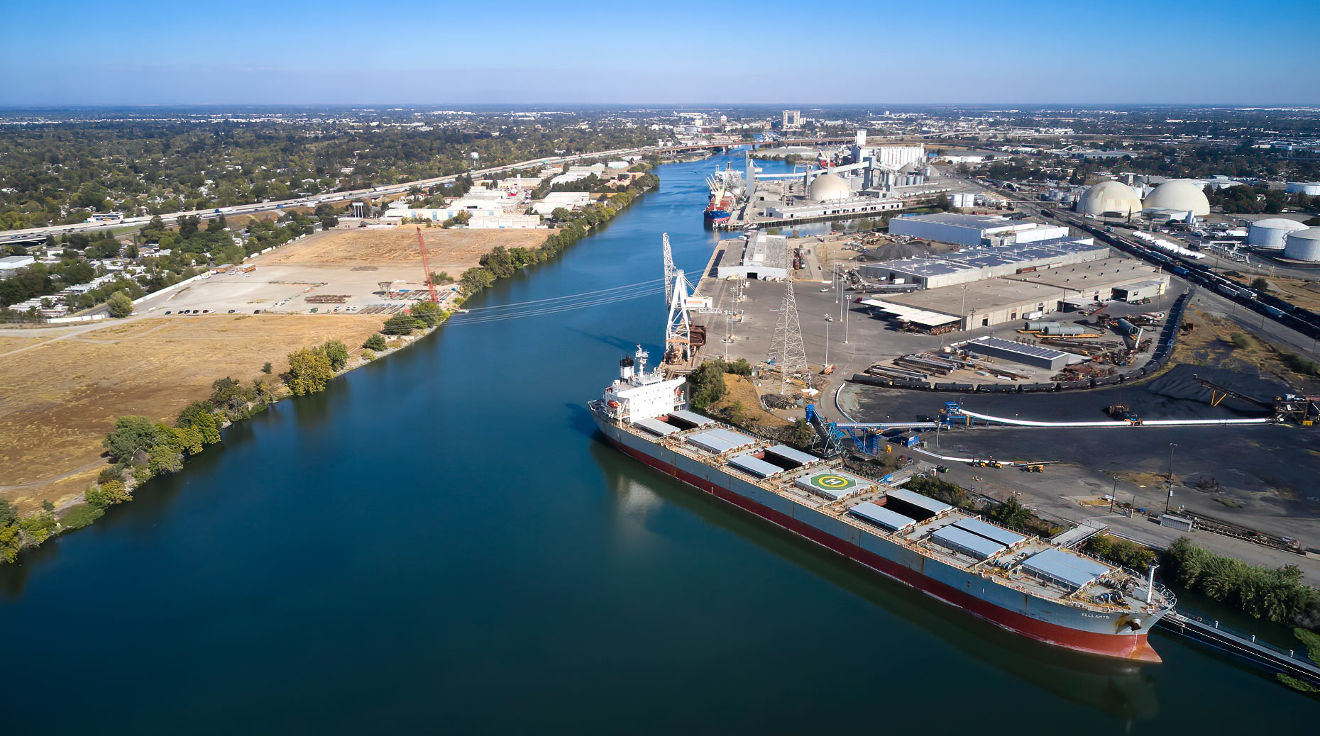 Aerial View of the Port of Stockton