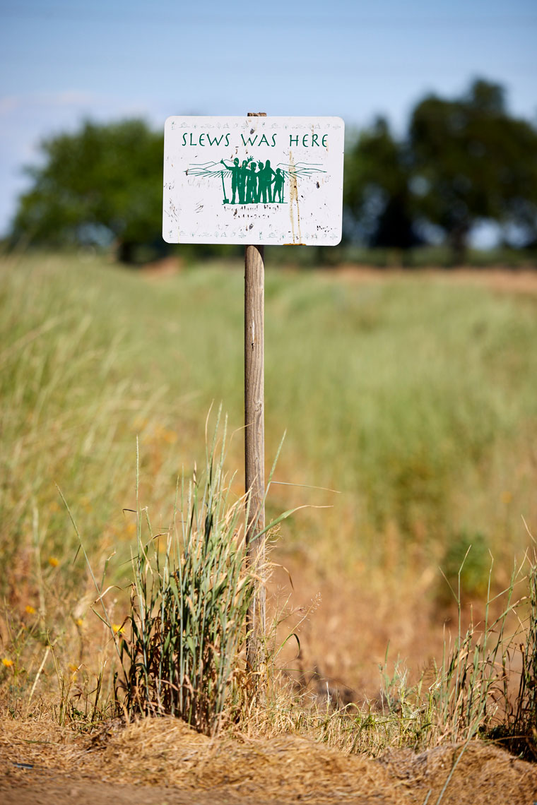 SLEWS Sign in a Habitat Restoration Area