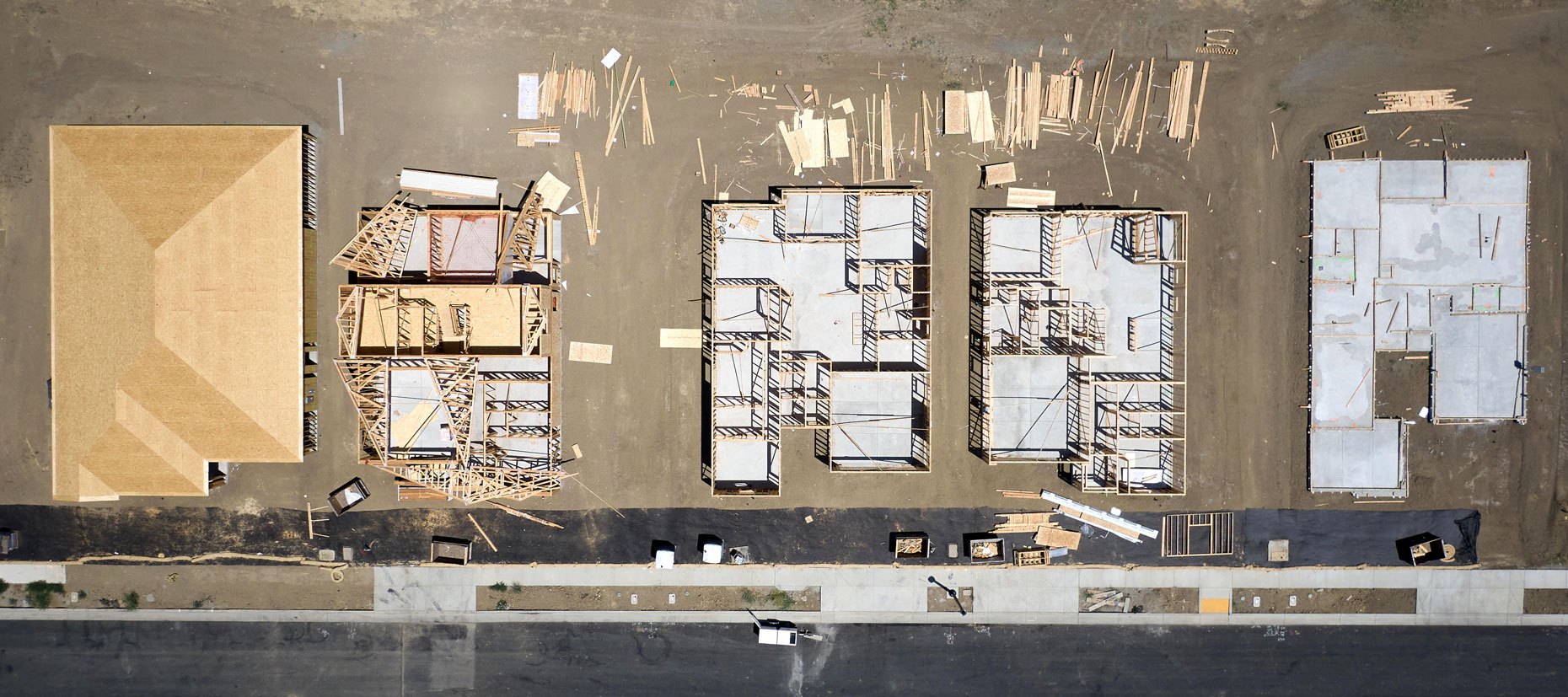 Drone Image of New Homes