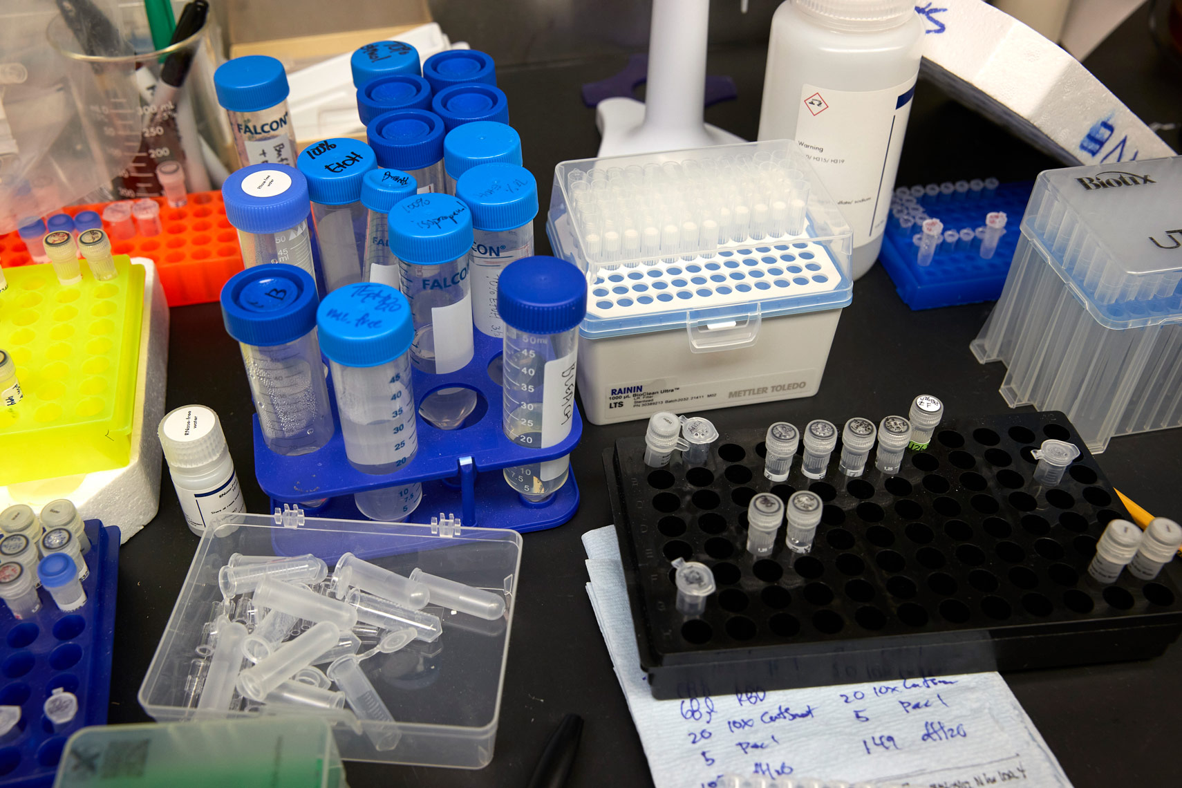 Test Tubes and Vials in Covid-19 Research Lab