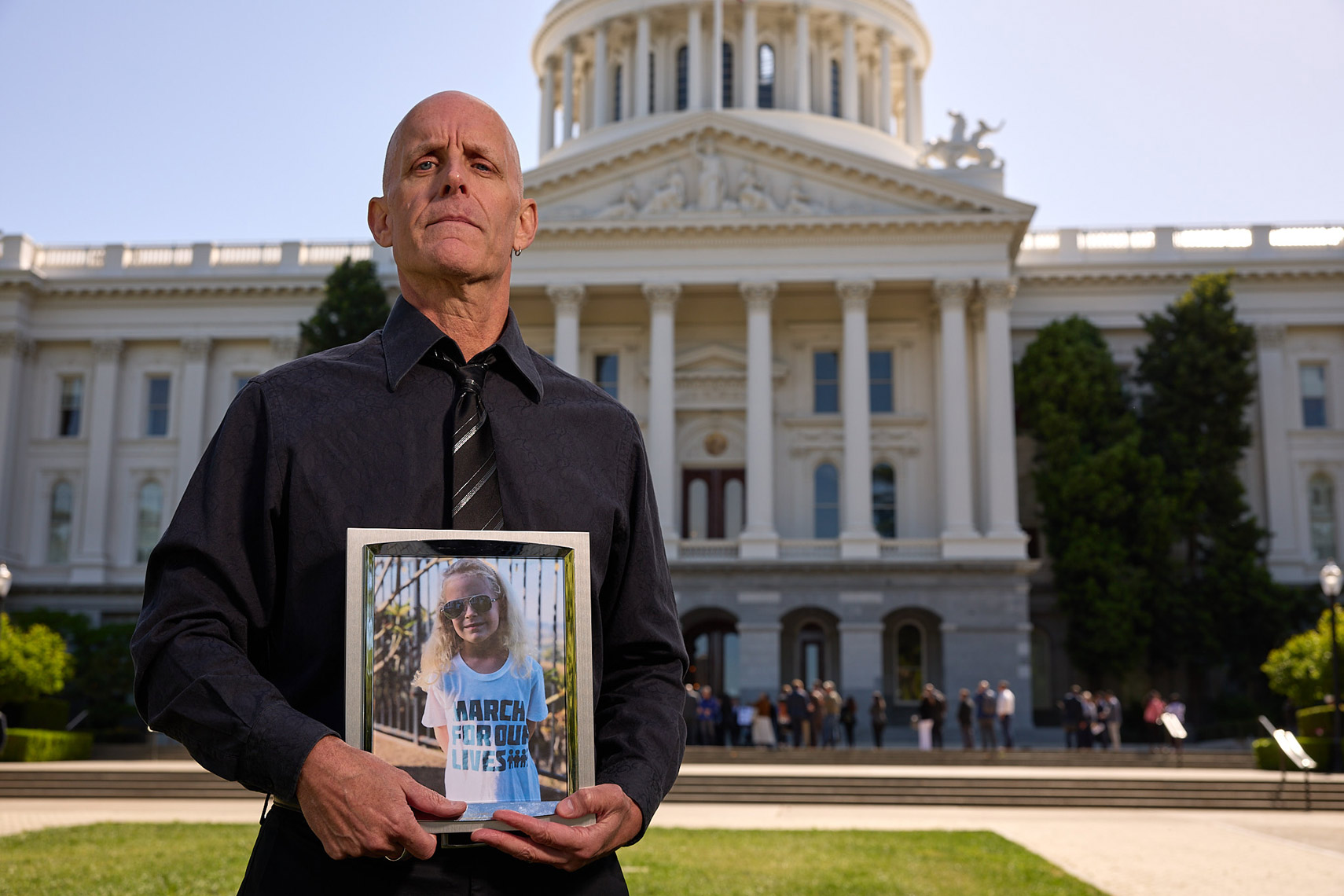 Mourning Father Portrait at California Capitol 