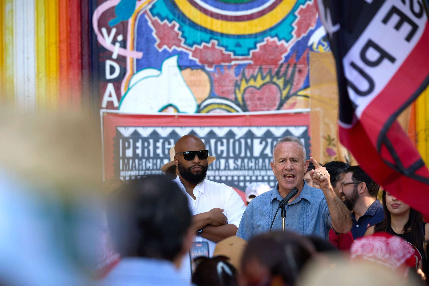 Politician Speaks at Farm Worker Rally