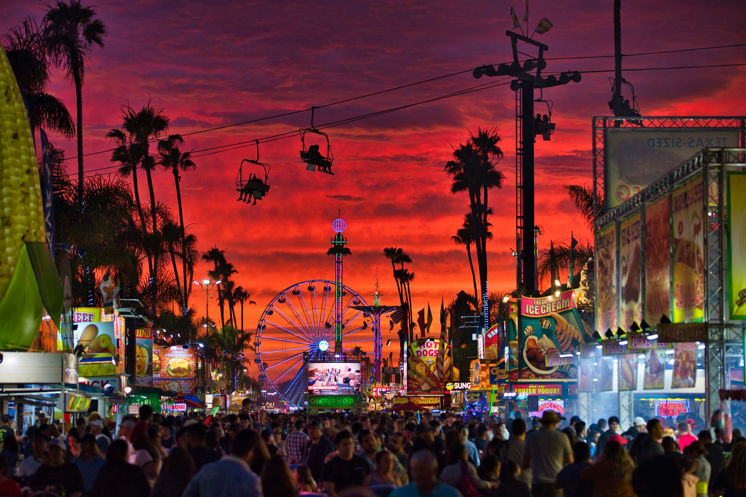 Brilliant Red San Diego County Fair Sunset