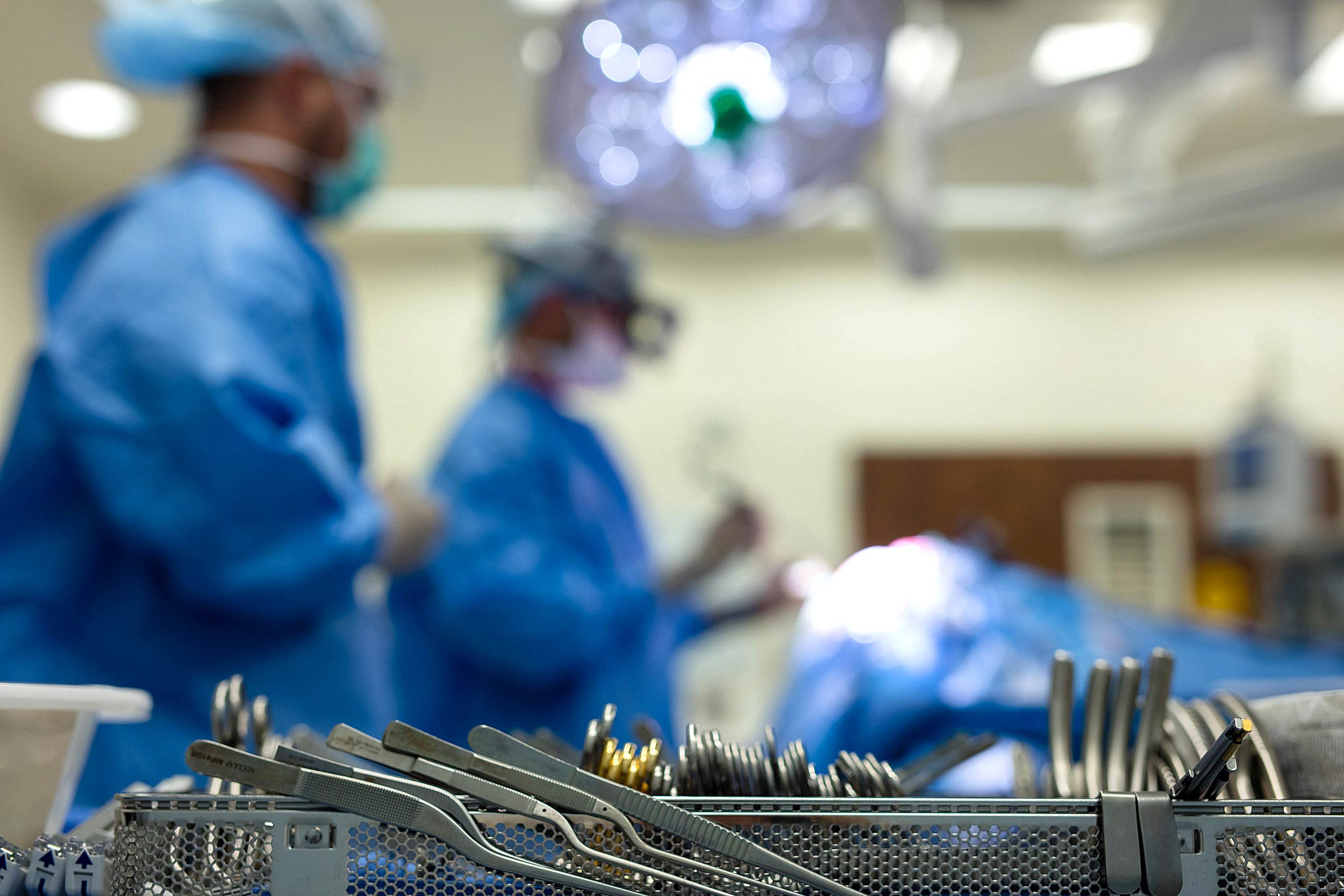 Neurosurgery Instruments in Operating Room