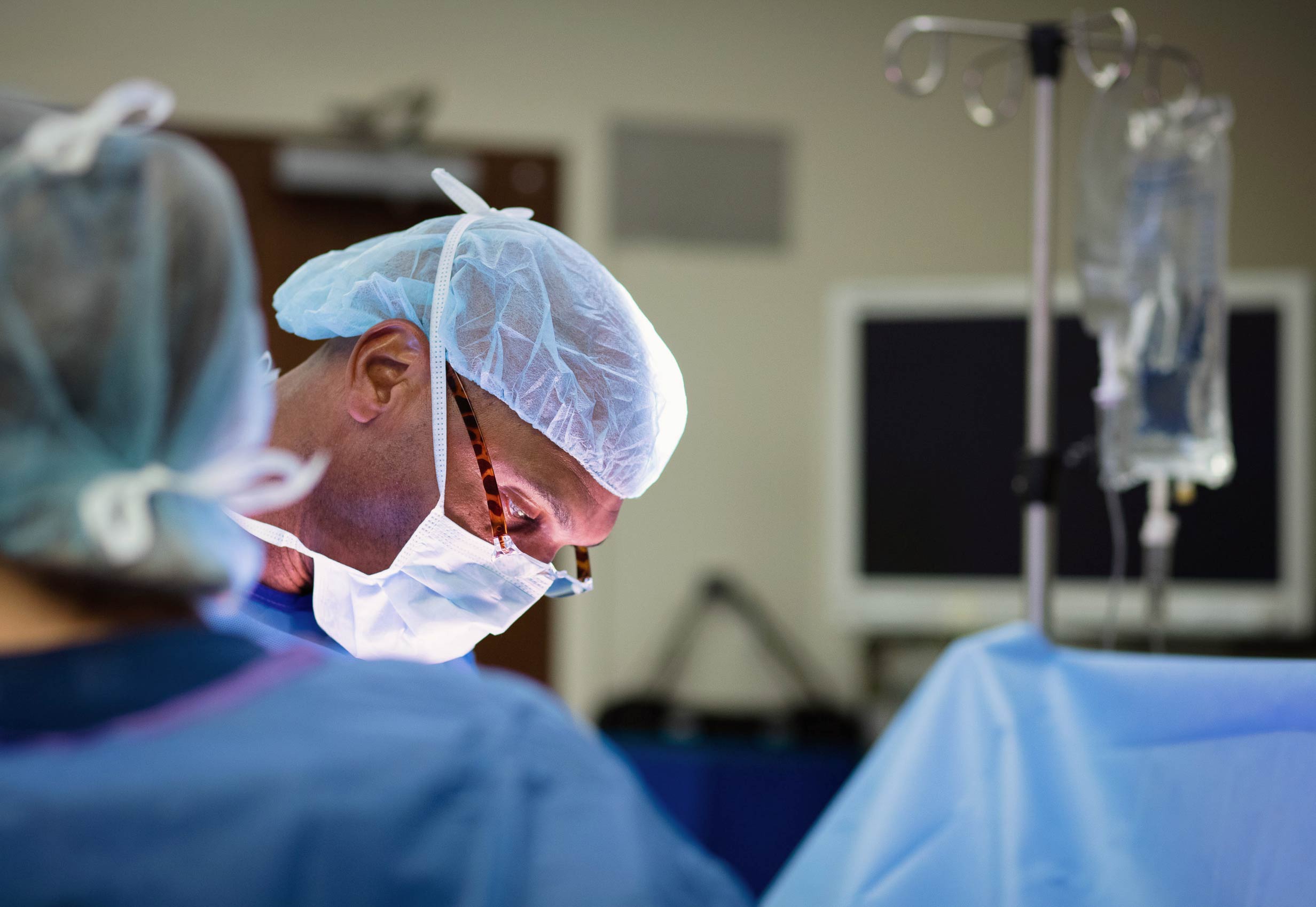Surgeon Operates on a Patient