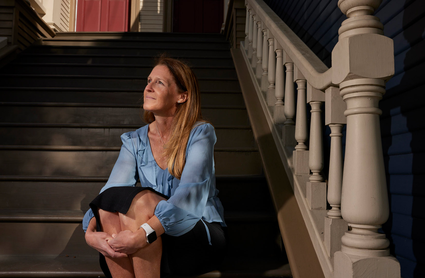 Portrait of Woman on Front Steps San Francisco