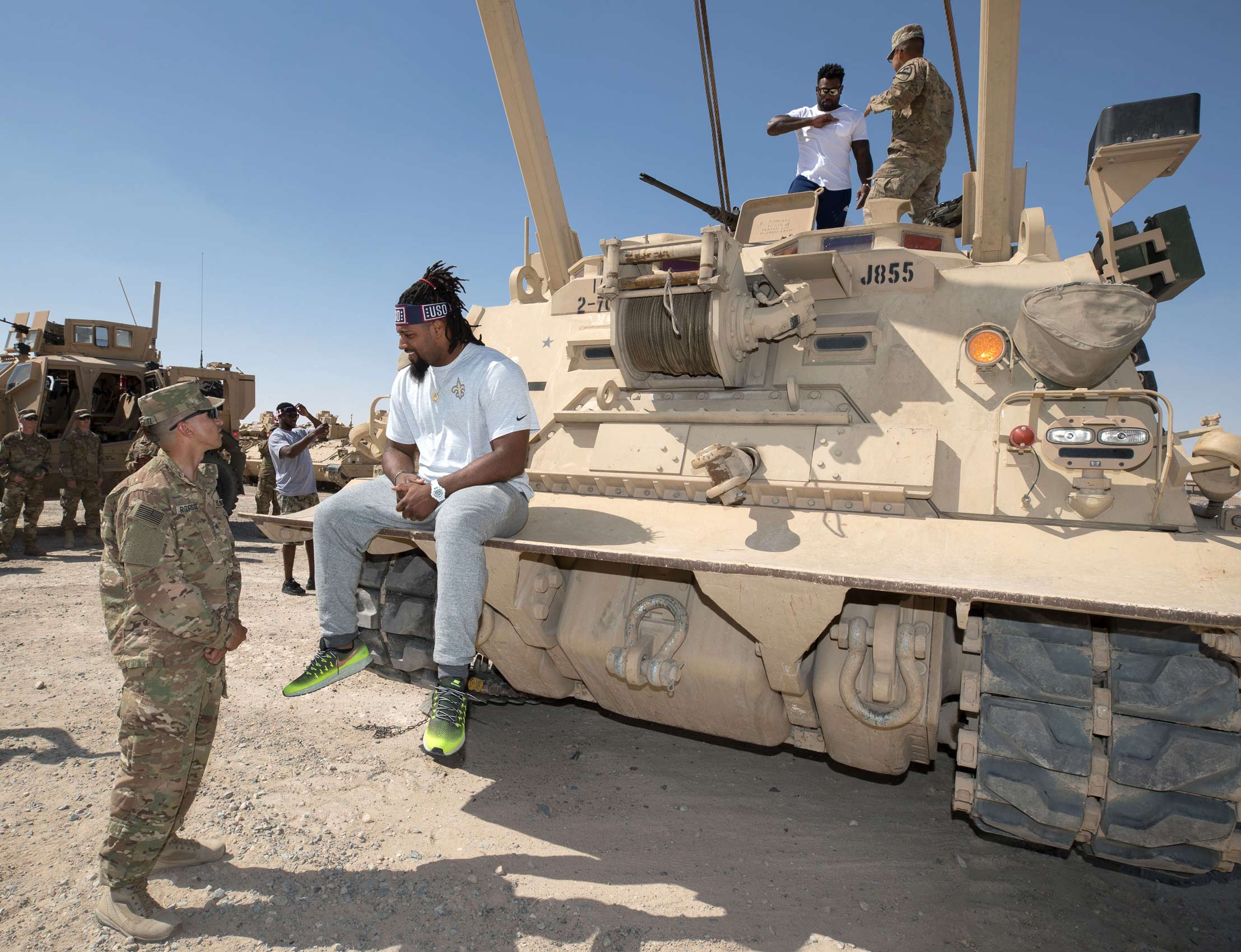 NFL Stars USO Tour in Afghanistan