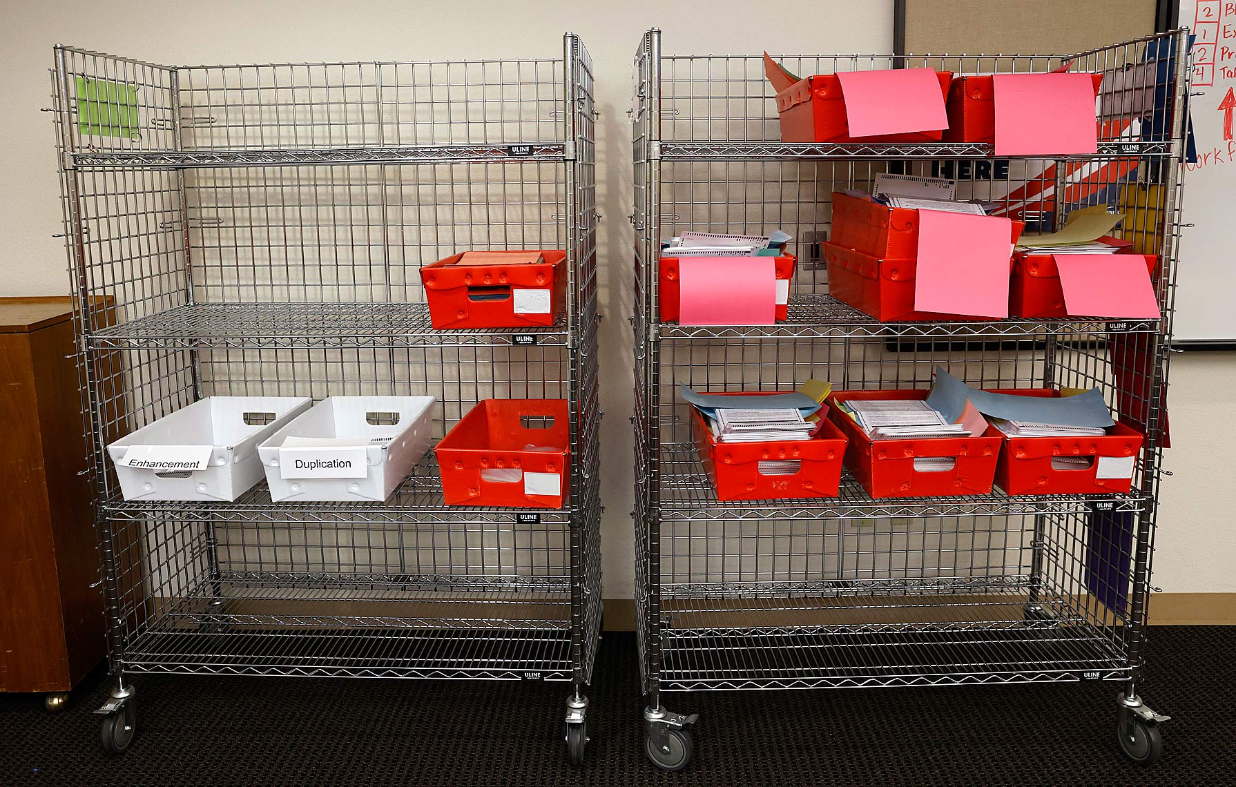 Shelves of Ballots at Registrar of Voters